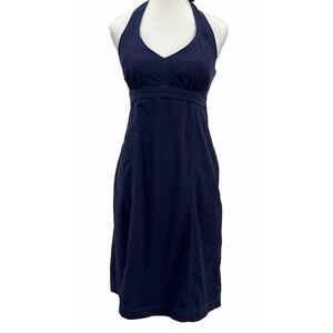 Athleta Pack Everywhere Blue Halter Dress 6